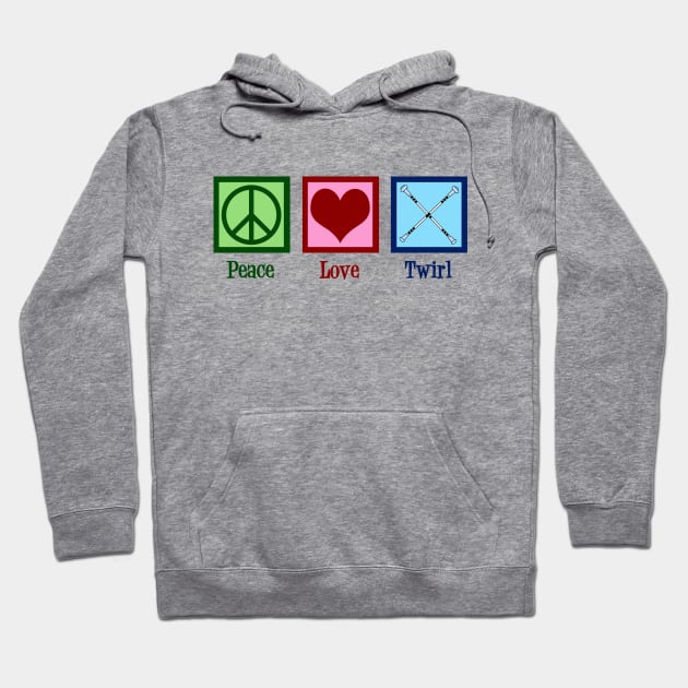 Peace Love Twirl | Baton Twirling Hoodie by epiclovedesigns